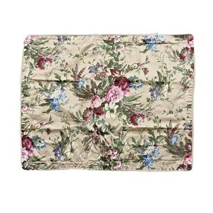 One Vtg Ralph Lauren Adrianna Standard Pillow Sham Corded Edge Romantic Floral